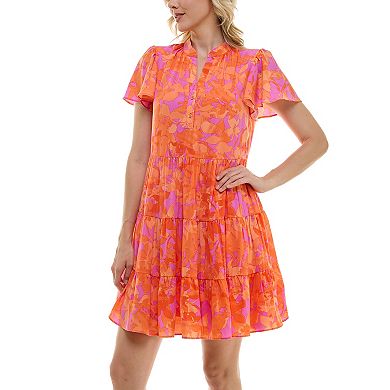 Women's Taylor Dress Printed Madeline Crepe Mini Dress