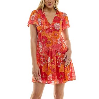 Women's Taylor Dress Printed Ciffon Mini Dress
