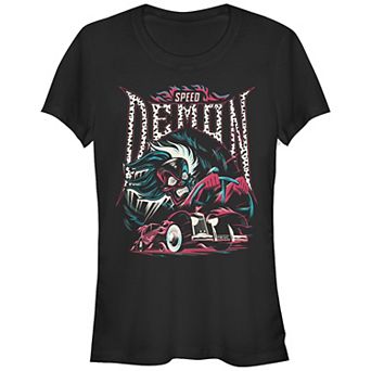 Disney's Villains Cruella De Vil Speed Demon Juniors' Graphic Tee