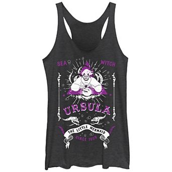 Disney's Villains Ursula The Sea Witch Since 1989 Tri-Blend Juniors' Graphic Racerback Tank