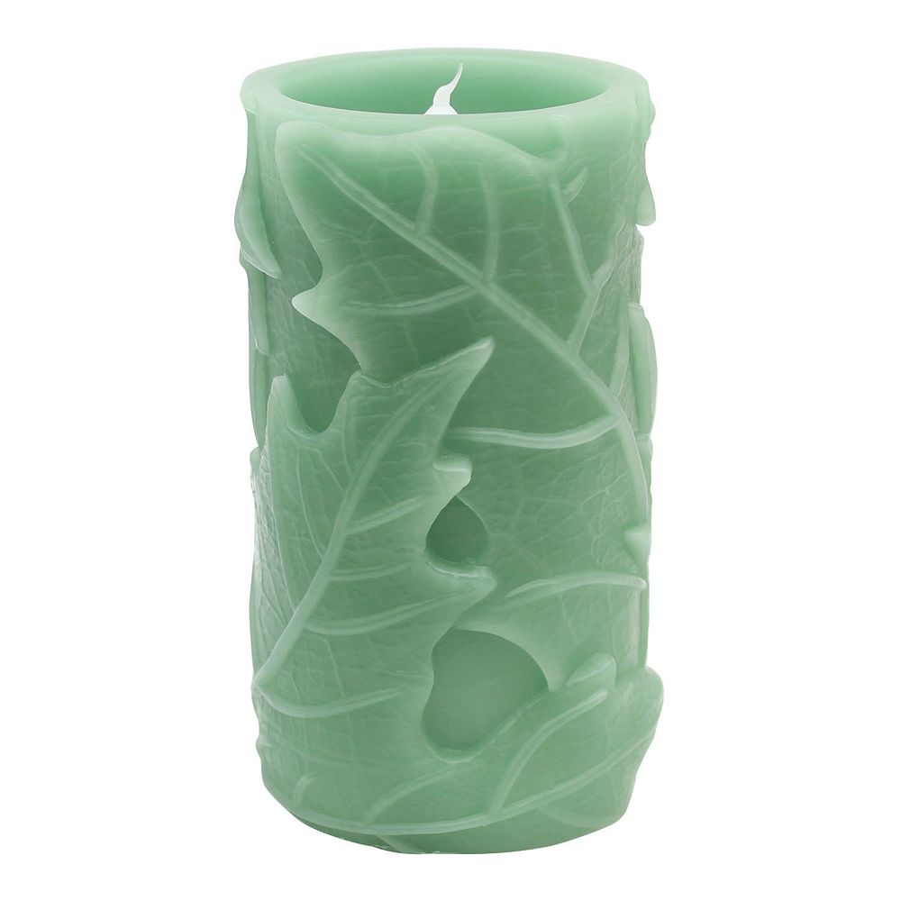 Celebrate Together™ Fall Red Embossed Leaf LED Pillar Candle