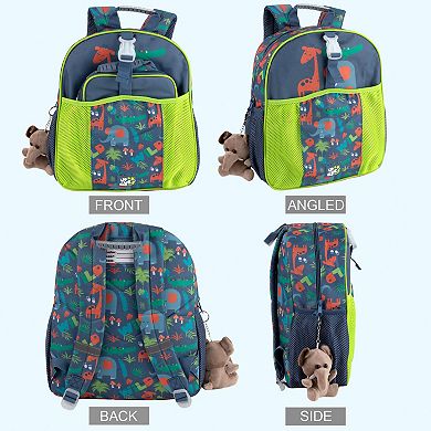 Up We Go 3-Piece Allover Print Backpack, Detachable Lunch Bag & Keychain Set