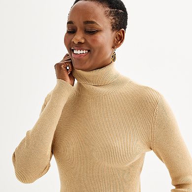 Women's Nine West Essential Ribbed Turtleneck Sweater