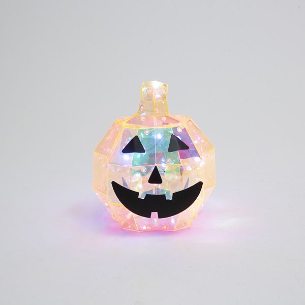 USB Electric Holographic Pumpkin Table Decor - None