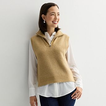 Women's Nine West Quarter Zip Vest