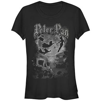 Disney's Peter Pan Dark Silhouettes Poster Juniors' Graphic Tee