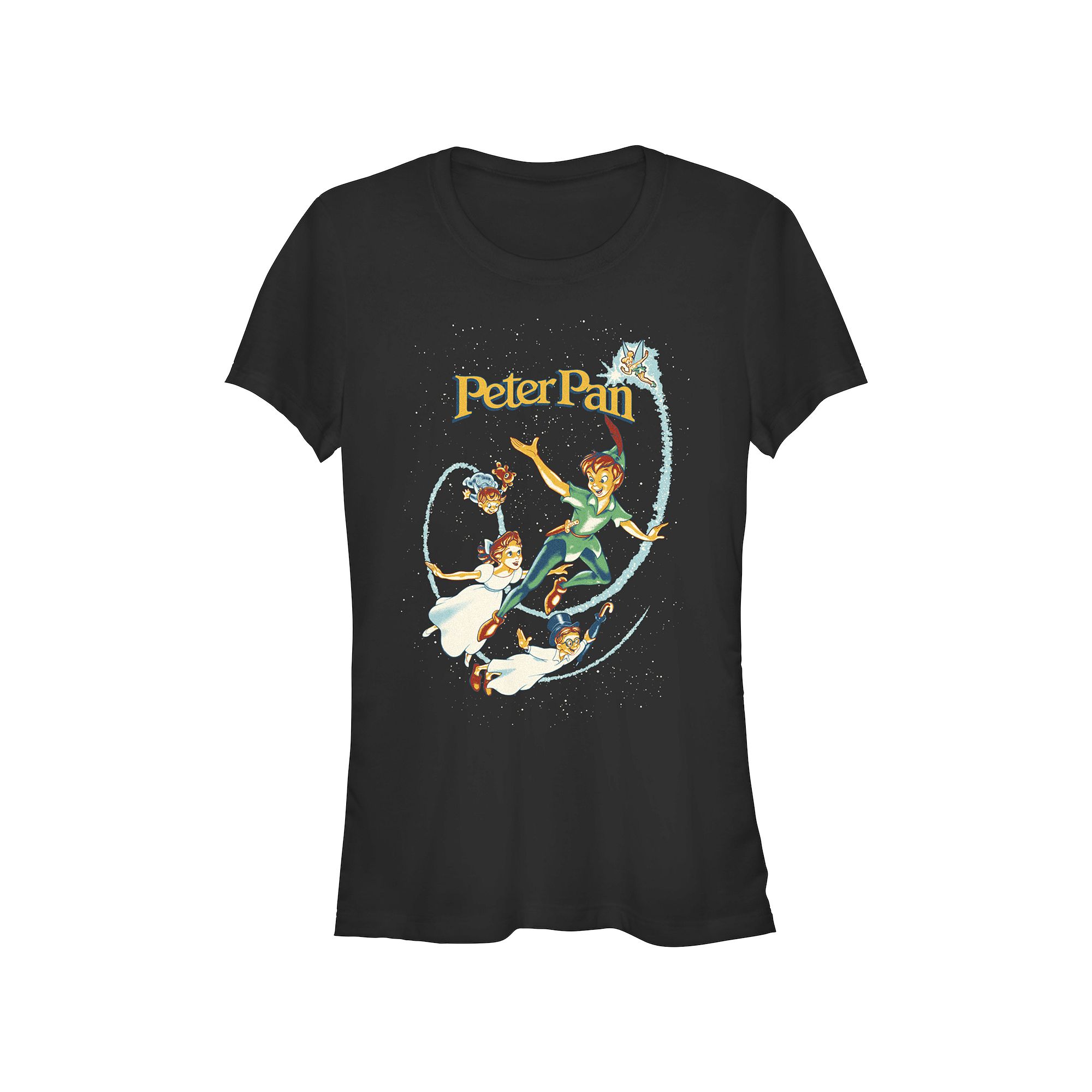 Disneys Peter Pan Vintage Bright Cover Juniors Graphic Tee, Girls, Size:
