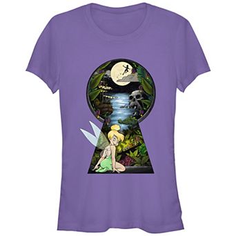 Disney's Peter Pan Never Land Trough A Keyhole Juniors' Graphic Tee