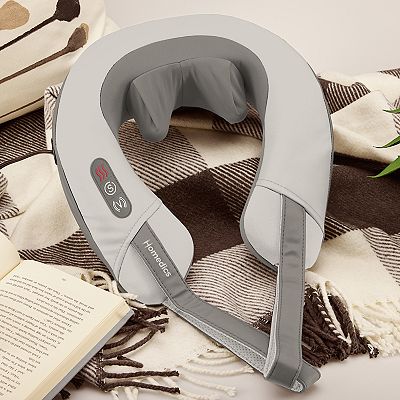 homedics pro therapy vibration neck massager with heat reviews Homedics Cordless Shiatsu Massager Pillow with Heat, Portable, Lightweight,  Gray main image 1