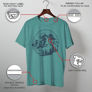 Men's Mountain Front View Graphic Tee