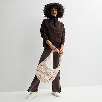 Women's FLX Chunky Quarter Zip Boucle Sweater