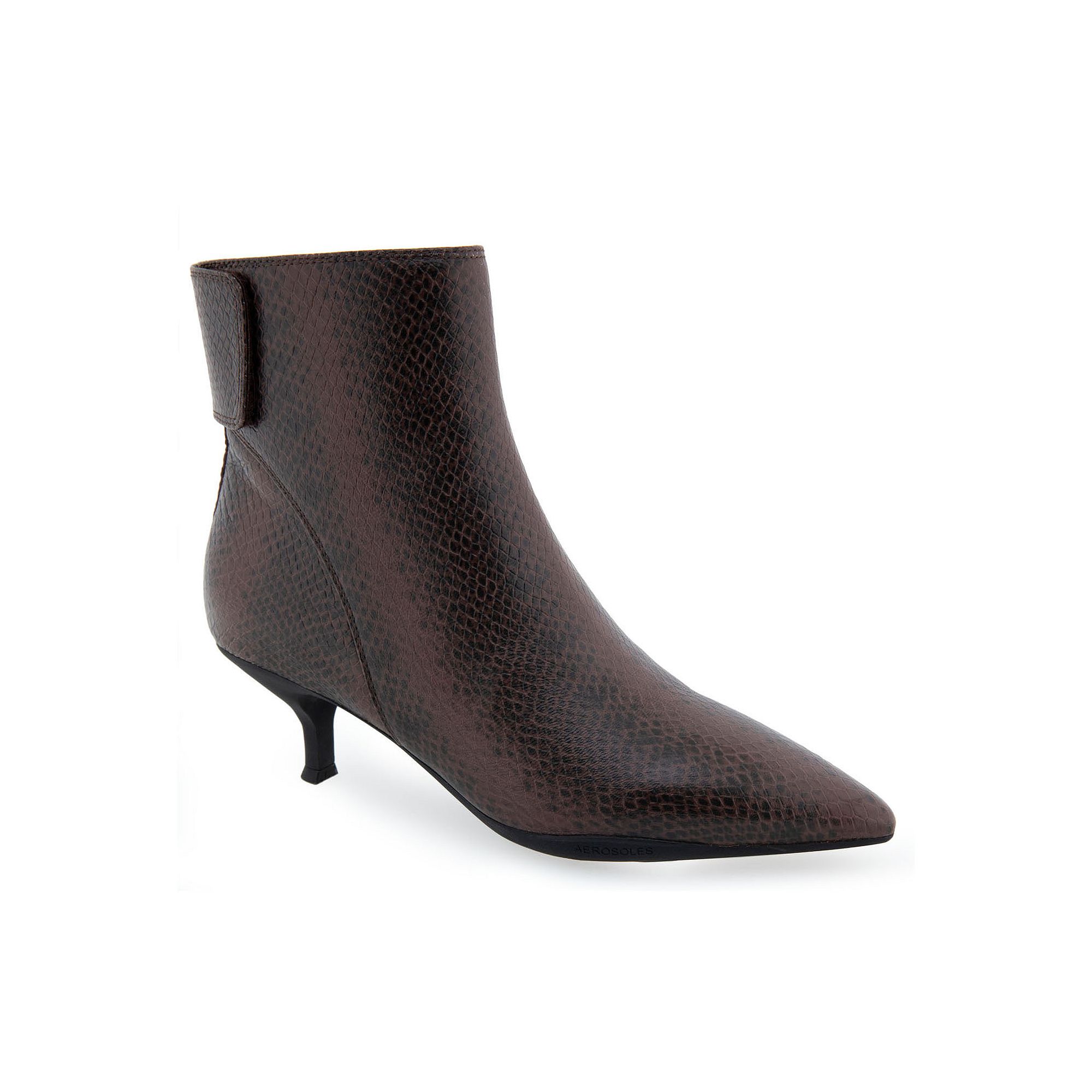 Aerosoles Levanto Womens Leather Ankle Boots, Size: 7, Brown  Printed Snak