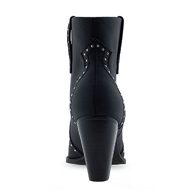 Aerosoles Lazu Women's Western Inspired Leather Ankle Boots