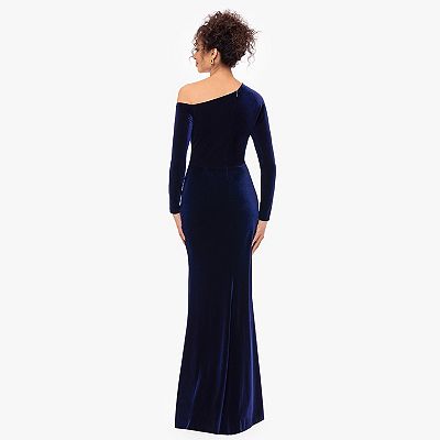 fitted lace wedding dress Off-The-Shoulder Velvet Embroidered Dress