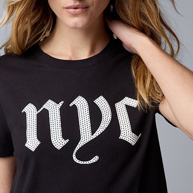 Women's Simply Vera Vera Wang Relaxed Graphic Tee