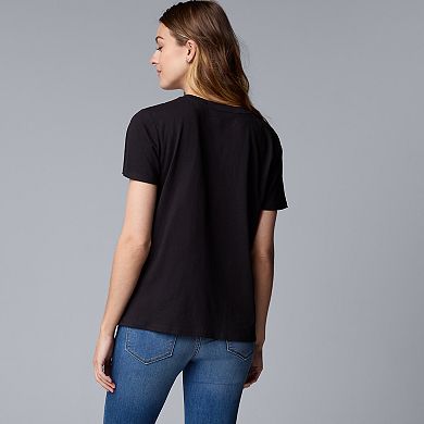 Women's Simply Vera Vera Wang Relaxed Graphic Tee
