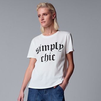 Women's Simply Vera Vera Wang Relaxed Graphic Tee