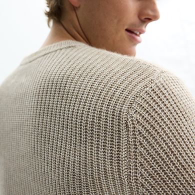 Men's Retrofit Textured Crewneck Sweater
