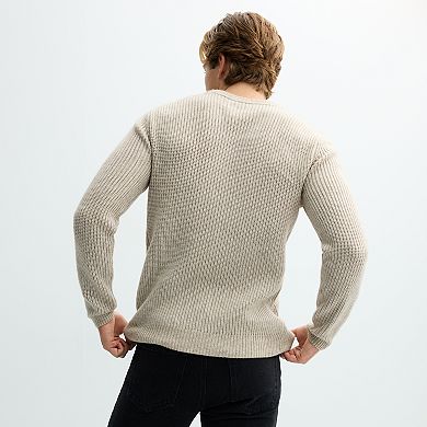 Men's Retrofit Textured Crewneck Sweater