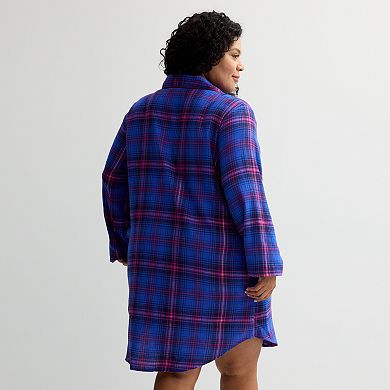 Plus Size Sonoma Goods For Life® Flannel Boyfriend Sleepshirt