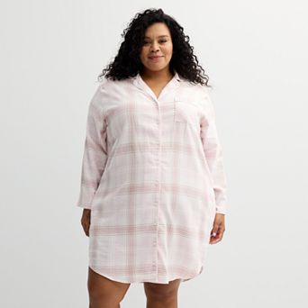 Plus Size Sonoma Goods For Life® Flannel Boyfriend Sleepshirt