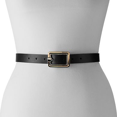Women's Nine West Reversible Two Tone Finish Buckle Belt