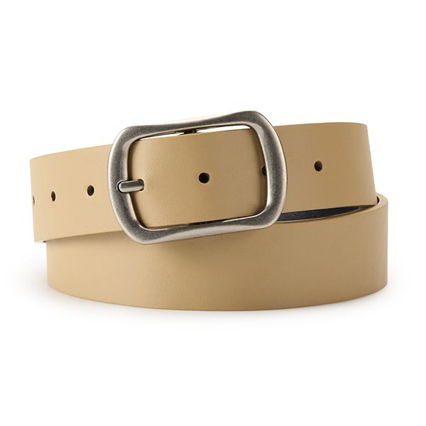 Women's Sonoma Goods For Life® Reversible Center Bar Belt - Tan (SMALL)