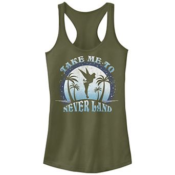 Disney's Tinker Bell Juniors' Silhouette Take Me To Never Land Racerback Tank