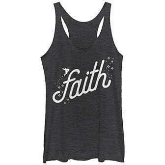 Disney's Tinker Bell Juniors' Faith Sign Rackerback Graphic Tank