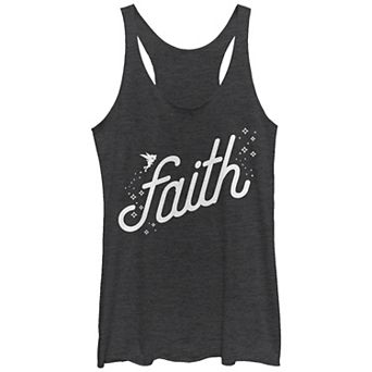 Disney's Tinker Bell Juniors' Faith Sign Rackerback Graphic Tank