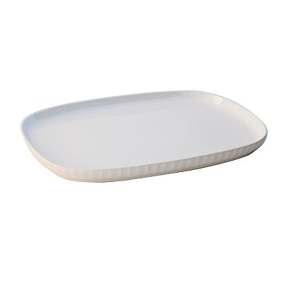 Baum White Rectangle Serving Platter