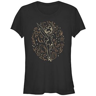 Disney's Tinker Bell Juniors' Fall Icons Fitted Graphic Tee