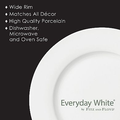 Fitz & Floyd Everyday Rim Porcelain Dinner Plate