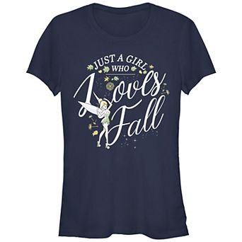 Disney's Tinker Bell Juniors' A Girl Who Loves Fall Graphic Tee