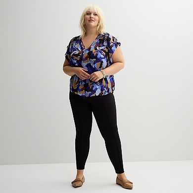 Plus Size Nine West V-Neck Blouse