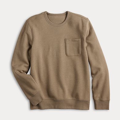 Men's Sonoma Goods For Life® Supersoft Fleece Pocket Crewneck Sweatshirt