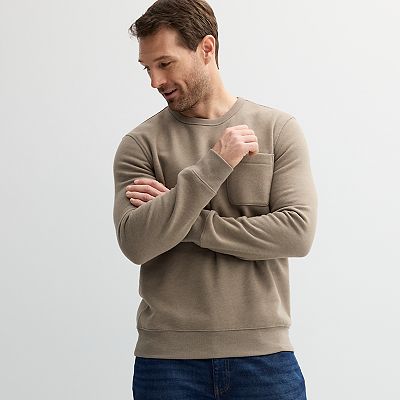 Men's Sonoma Goods For Life® Supersoft Fleece Pocket Crewneck