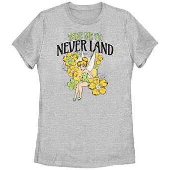Disney's Tinker Bell Juniors' Take Me To Never Land Flowers Graphic Tee