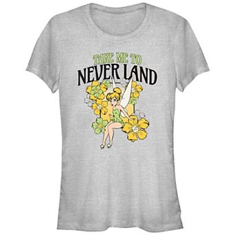 Disney's Tinker Bell Juniors' Take Me To Never Land Flowers Graphic Tee