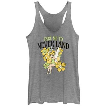 Disney's Tinker Bell Juniors' Take Me To Never Land Flowers Racerback Graphic Tank