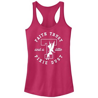Disney's Tinker Bell Juniors' Faith Trust And A Little Pixie Dust Stamp Racerback Graphic Tank