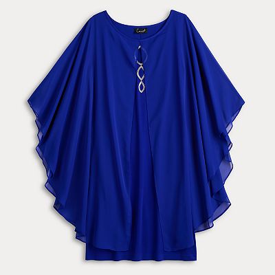 sachin and babi light blue dress Women's Connected Apparel Printed Chiffon Sleeve Dress