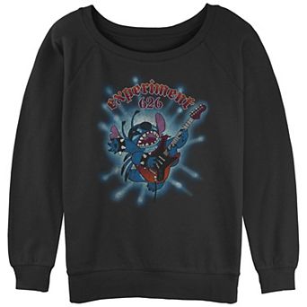 Disney's Lilo & Stitch Juniors' Rocker Stitch Slouchy Terry Graphic Pullover