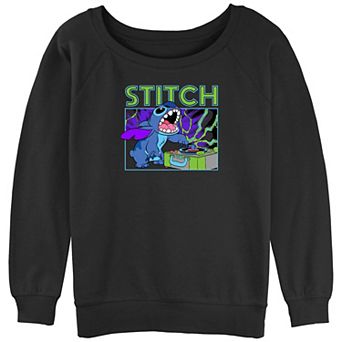 Disney's Lilo & Stitch Juniors' DJ Stitch Slouchy Terry Graphic Pullover