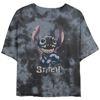 Disney's Lilo & Stitch Juniors' Stars And Stitch Cropped Graphic Tee