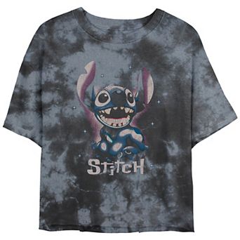 Disney's Lilo & Stitch Juniors' Stars And Stitch Cropped Graphic Tee