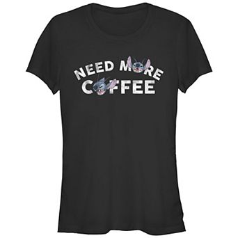 Disney's Lilo & Stitch Juniors' Need More Coffee Stitch Graphic Tee