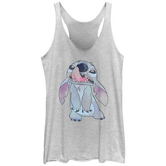 Disney's Lilo & Stitch Juniors' Nose Licker Stitch Racerback Graphic Tank