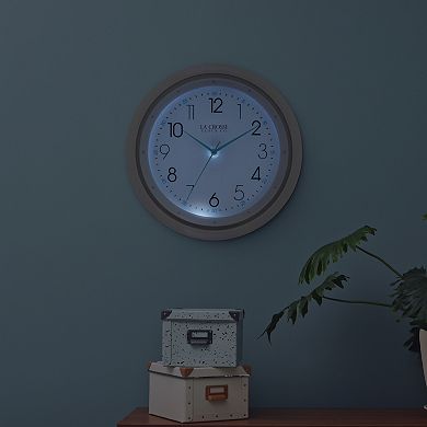 La Crosse Technology Clock 10-in. Night Vision Silent Sweep Quartz Analog Wall Clock