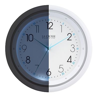 La Crosse Technology Clock 10-in. Night Vision Silent Sweep Quartz Analog Wall Clock